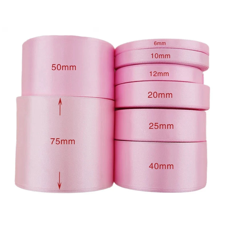 Pink Satin Ribbon Wholesale Gift Wrapping Christmas ribbons