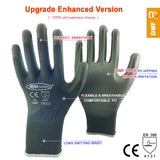 24Pieces/12 Pairs Work Gloves For PU Palm Coating Safety Protective Glove Nitrile Professional Safety Suppliers