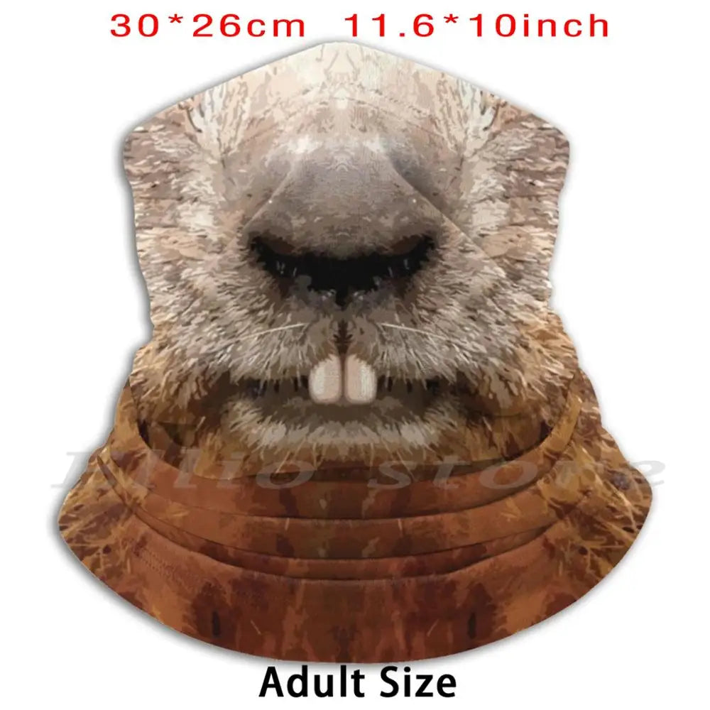 Beaver Face Adult Kids Anti Dust DIY Scarf Mask Beaver Teeth Wild Smile Smiling Face Lips Animal Nature Funny Pet Hairy Friend