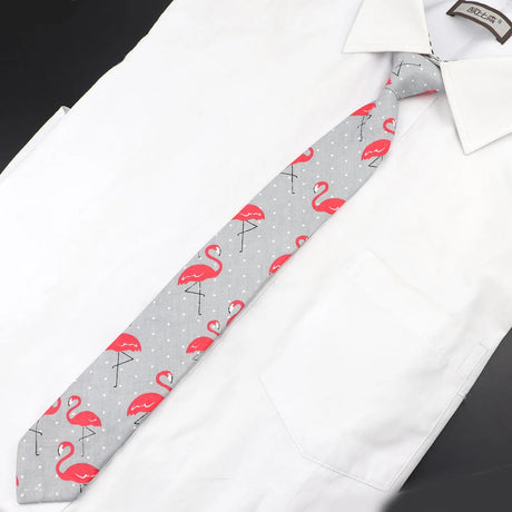 Cotton Floral Cartoon Animal Vintage Kids Child Girl Casual Necktie Cute Dog Duck Chicken Bear School Daily Skinny Small Ties