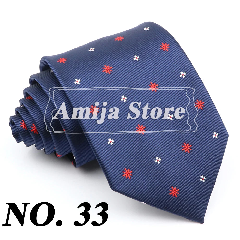 New Men's Formal Tie Striped Blue Gray Necktie 8cm Wide Tie Gift For Man Office Wedding Party Cravat Man Accessories Daily Wear