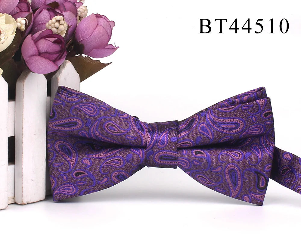 New Floral Men Bow Tie Claret Classic Bowtie For Men Flower Bow Ties For Business Wedding Butterfly Cravats Adult Suits Bowties