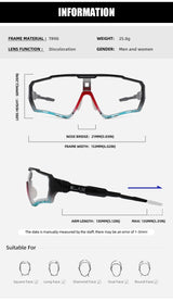 ELAX Brand New Style Photochromic Sunglasses Sports Men Women Mtb Bike Bicycle Eyewear Cycling Glasses