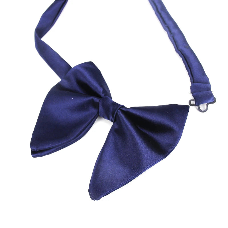 Men's Fashion Suits Bow Tie Women Classic Big Bowtie For Man Wedding Bowknot Adult Mens Bowties Cravats Uniform Solid Black Tie