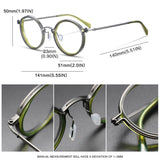 Vintage Pure Titanium Eyeglasses Frame Men Round Ultra Light Glasses Frame Women Retro Luxury Brand Designer Eyewear