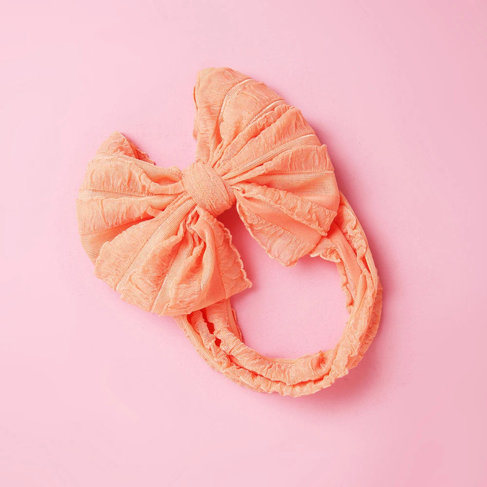 Baby Headband Big Bows For Girls Hair Accessories Jacquard Toddler Wide Headwrap Soft Newborn Hairband Elastic Kids Turban