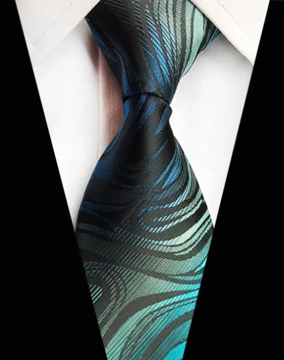 New Design Paisley Plaid Jacquard Woven Silk Mens Ties Neck Tie 8cm Striped Ties for Men Business Suit Business Wedding Party