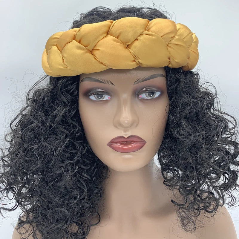 Latest Exaggerated Satin Twist Braids Headband Handmade African Headtie Nigerian Wedding Gele Women Turbans Ladies Head Wraps