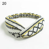 New Fashion Women Girls Bohemian Hair Bands Print Headbands Vintage Cross Turban Bandage Bandanas HairBands Hair Accessories