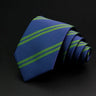 New Men's Tie Classic Stripe 7cm Jacquard Red Blue Green Necktie Daily Wear Cravat Wedding Party Dress Accessories Gift For Man