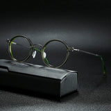 Vintage Pure Titanium Eyeglasses Frame Men Round Ultra Light Glasses Frame Women Retro Luxury Brand Designer Eyewear