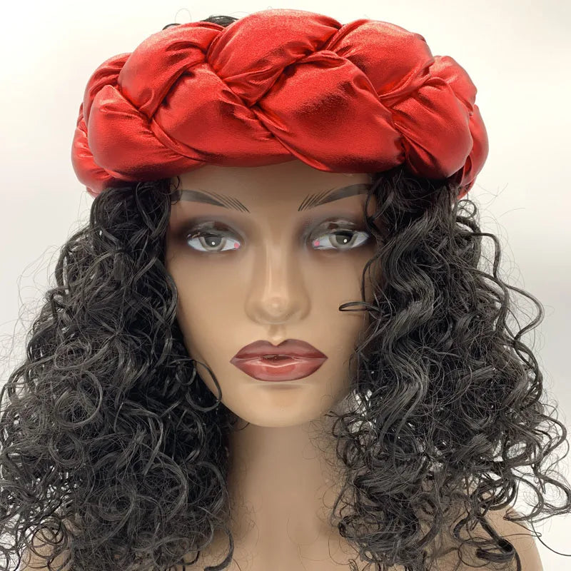 Bronzing Fabric Women's Headbands Elastic Braids Hair Bands Female Turban Cap Party Headwear Accessories Fashion Bandage Bandana