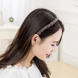 Organza Hairbands For Women Cross Weaving Hair Hoop Bands Korea Fashion Bright Silk Metal Headband Girls Hair Accessories Turban