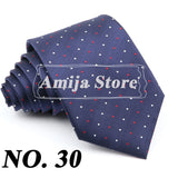 New Men's Formal Tie Striped Blue Gray Necktie 8cm Wide Tie Gift For Man Office Wedding Party Cravat Man Accessories Daily Wear