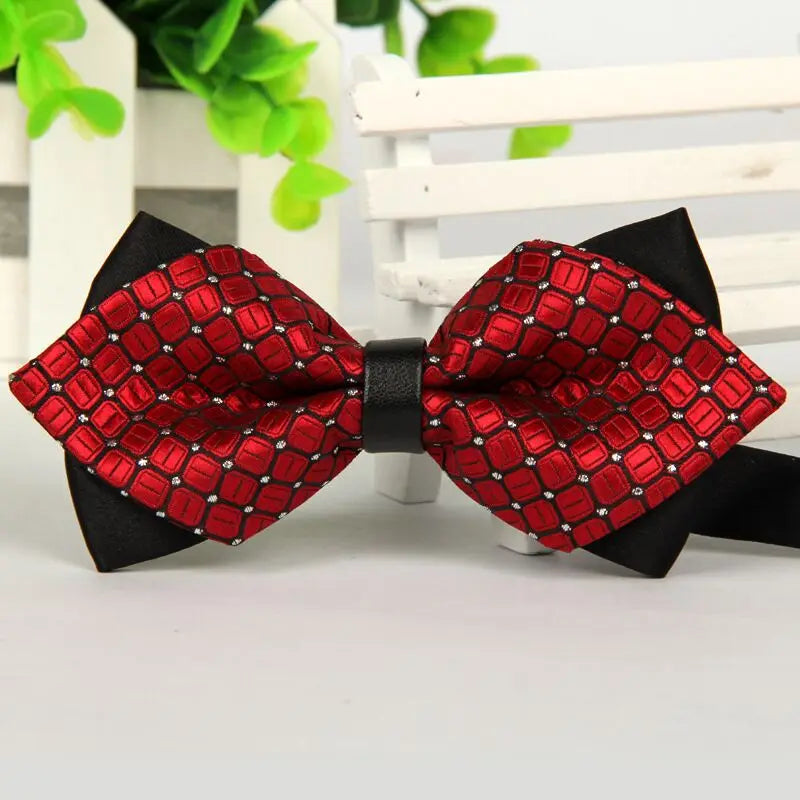 mens bow arrow red pointed black and gold fashion butterfly party wedding bow ties for men's girls boys bowtie kids be usable