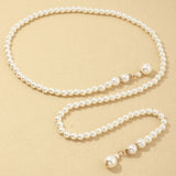 Women's Waist Chain Fashion Thin Belt Luxury Pearl Waist Chain for Dress Fringes Decoration Bohemia Pendant Belt Body Jewelry