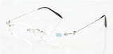 Frameless Nearsighted Glasses Finished Women Men Metal Leg Rimless Square Diopter Eyeglasses  -1.0 -1.5 -2.0 -2.5 -3.0 -3.5 -4.0