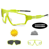 ELAX Brand New Style Photochromic Sunglasses Sports Men Women Mtb Bike Bicycle Eyewear Cycling Glasses