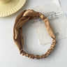 Satin Silk Solid Cross Top Knot Headband Elastic Hair Band Women Girls Scrunchies Hairband Turban Bandanas Hair Accessories New