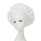 Women Satin Bonnet Spandex Wide Stretchy Band Bonnet Satin Cheveux Nuit Silk Sleeping Night Cap Bonnets for Women