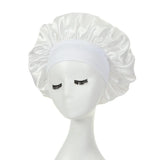 Women Satin Bonnet Spandex Wide Stretchy Band Bonnet Satin Cheveux Nuit Silk Sleeping Night Cap Bonnets for Women