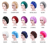 Black Pink Purple Hair Care Caps Silk Bonnet Women'S Nightcaps With Curly Natural Curls Covers With Soft Wide Elastic Adjustable