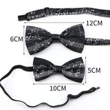 Musical Note Bow Tie Guitar Piano Stave Adult Children Bowtie Novelty Handmade Butterfly Wedding Party Men Gift Accessories