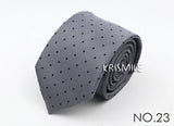 New Classic Strieped Dot Ties For Men Jacquard 7cm Polyester Narrow Tie Skinny Wedding Groom Business Necktie Suit Shirt Gift