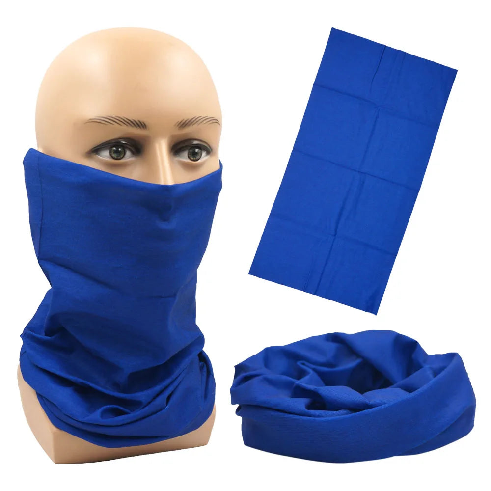 Outdoor Magic Bandana Solid Neon Color Cycling Hiking Scarves Headband Polyester Fashion Neck Cover Fishing Windproof Face Mask