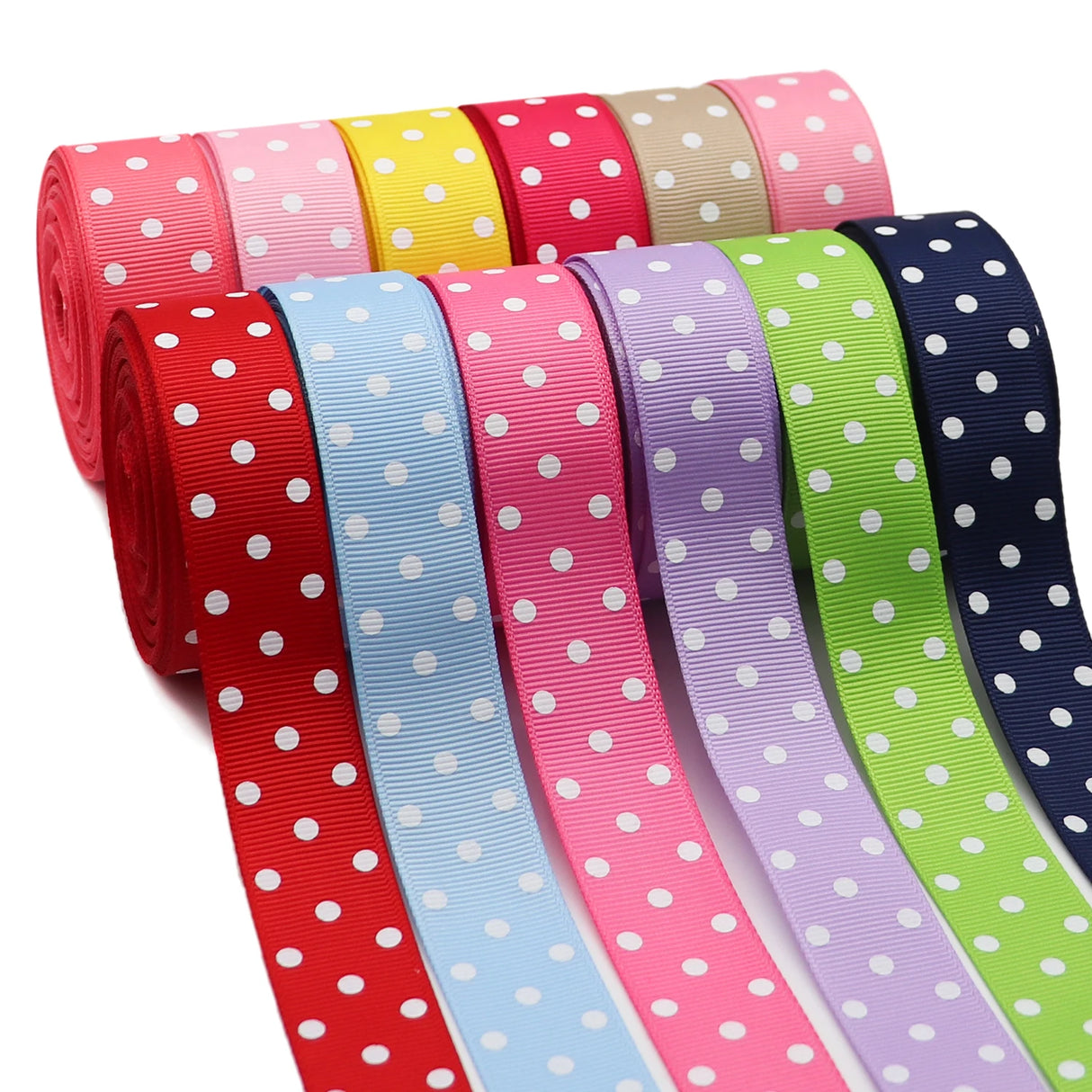 10 yards 7/8'' (22mm) polka dots printed grosgrain ribbons DIY hairbow ribbon YM15113029