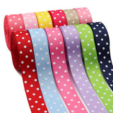 10 yards 7/8'' (22mm) polka dots printed grosgrain ribbons DIY hairbow ribbon YM15113029