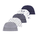 New Born Baby Boy Hats 3/5Pieces Cotton Baby Girls Hats Cartoon 0-6Months Unisex Soft Solid Color Infant Accessories