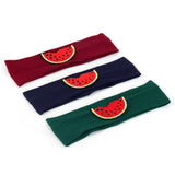 6 Months-3 Years Old Kids Headband Pure Color Cute Watermelon Pattern Soft Elastic Headwear Loose HeadWrap for Boys and Girls