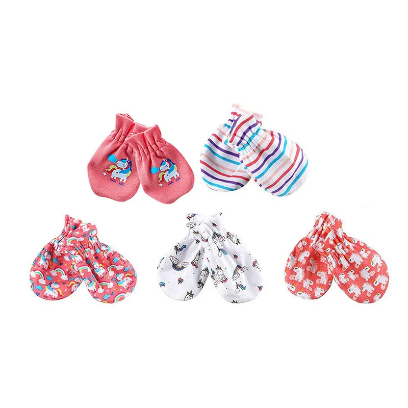 Newborn Baby Hat and Mittens Girl Boy Cap Comfy Infant Hat & Gloves Cotton Toddler Baby Accessorise For 0-6M
