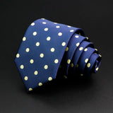 New Men's Tie Classic Stripe 7cm Jacquard Red Blue Green Necktie Daily Wear Cravat Wedding Party Dress Accessories Gift For Man