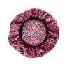 Leopard Print Satin Bonnet Cap Wide Rubber Band Nightcap Hair Care Hat
