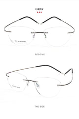 Titanium Prescription Glasses Ultra Light Eyewear Optical Glasses Frame for Male and Female Clear Lenses