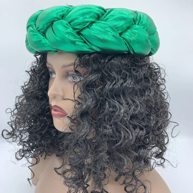 Bronzing Fabric Women's Headbands Elastic Braids Hair Bands Female Turban Cap Party Headwear Accessories Fashion Bandage Bandana