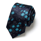 Brand Ties for Men Floral Cotton  Wedding Black Tie 7cm Gravatas Corbatas Fashion Casual Printed Tie Necktie Cravate