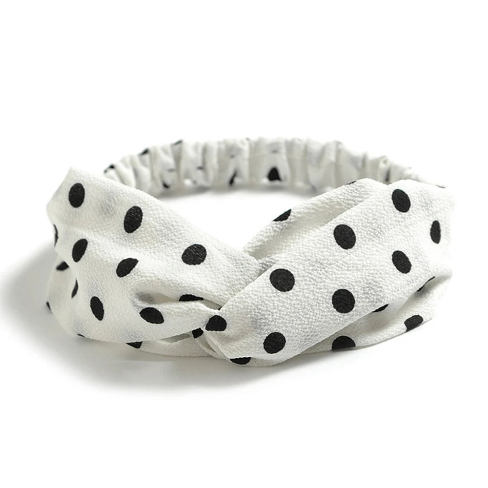 Korean Style Summer Lovely Hairband Women Hair Accessories Turban Twist Cross Headwrap Girl Floral Elastic Knotted Headwear