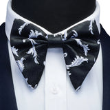 Ricnais Fashion Silk Pasley Floral Big Bowtie Yellow Red Jacquard Bow Tie For Men Business Wedding Party Ties Gigt Accessories
