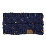 2024 Fashion Bohemia Winter Warm Knitted Headband Hair Accessories Women's CC Wool Wide Hairband Stretch Solid Hairband Headwear
