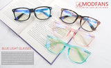 Blue Light Blocking Reading Glasses Women Stylish Square Readers Men UV Protection Magnifying Glasses Anti Glare 0 Degree