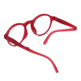 Fashion Design Blue Light Blocking Reading Glasses Men Women Folding Round Frame  Presbyopic Eyeglasses with Case  +1.0~4.0