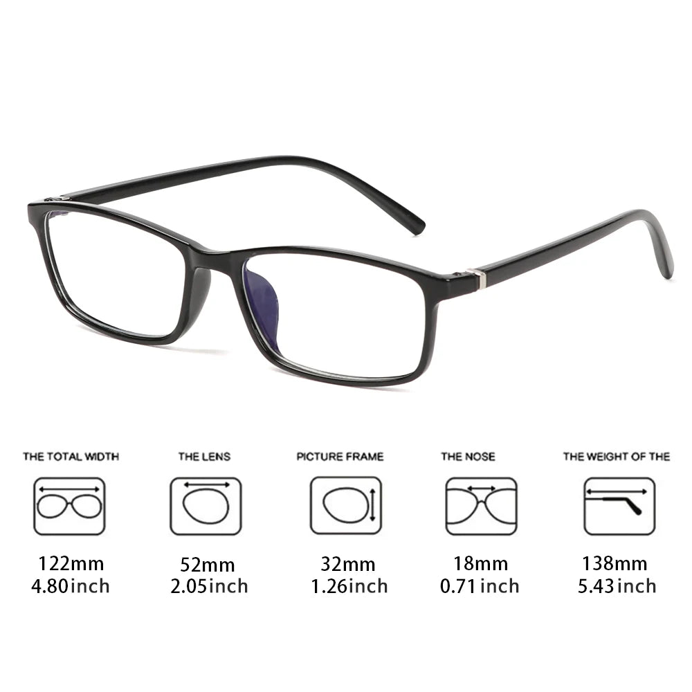 Anti Light Glasses Ray Blue Fashion Anti Blue Fatigue Protection Blocking Goggles Eye Square Radiation Computer Games Glasses