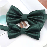 Solid Colorful Parent-Child Bowtie Set Classic Cute Family Butterfly Party Dinner Wedding Design Cute bow tie Accessory NO.1-15