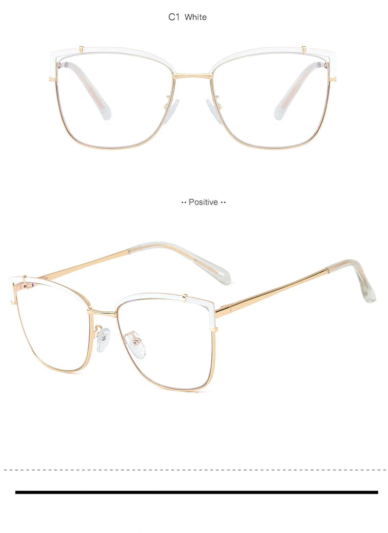 Blue Light Blocking Glasses Frame New Eyewear Prescription Female Eyeglasses Optical Women Spectacles UV400 Anti-Reflective