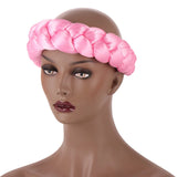 Fashion Candy Color Braids Twist Headbands for Women African Headwear Elastic Hair Bands Ladies Turban Female Bandage Headwrap