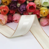 5 yards/lot 10mm/25mm/38mm glitter rose gold edge grosgrain and satin ribbons gift packaging DIY handmade materials YM18011301