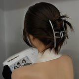 Ruoshui Woman Trendy Silver Pin Hair Claws Women Hair Clips Fashion Hairpins Women Hair Accessories Hairgrip Barrettes Headwear
